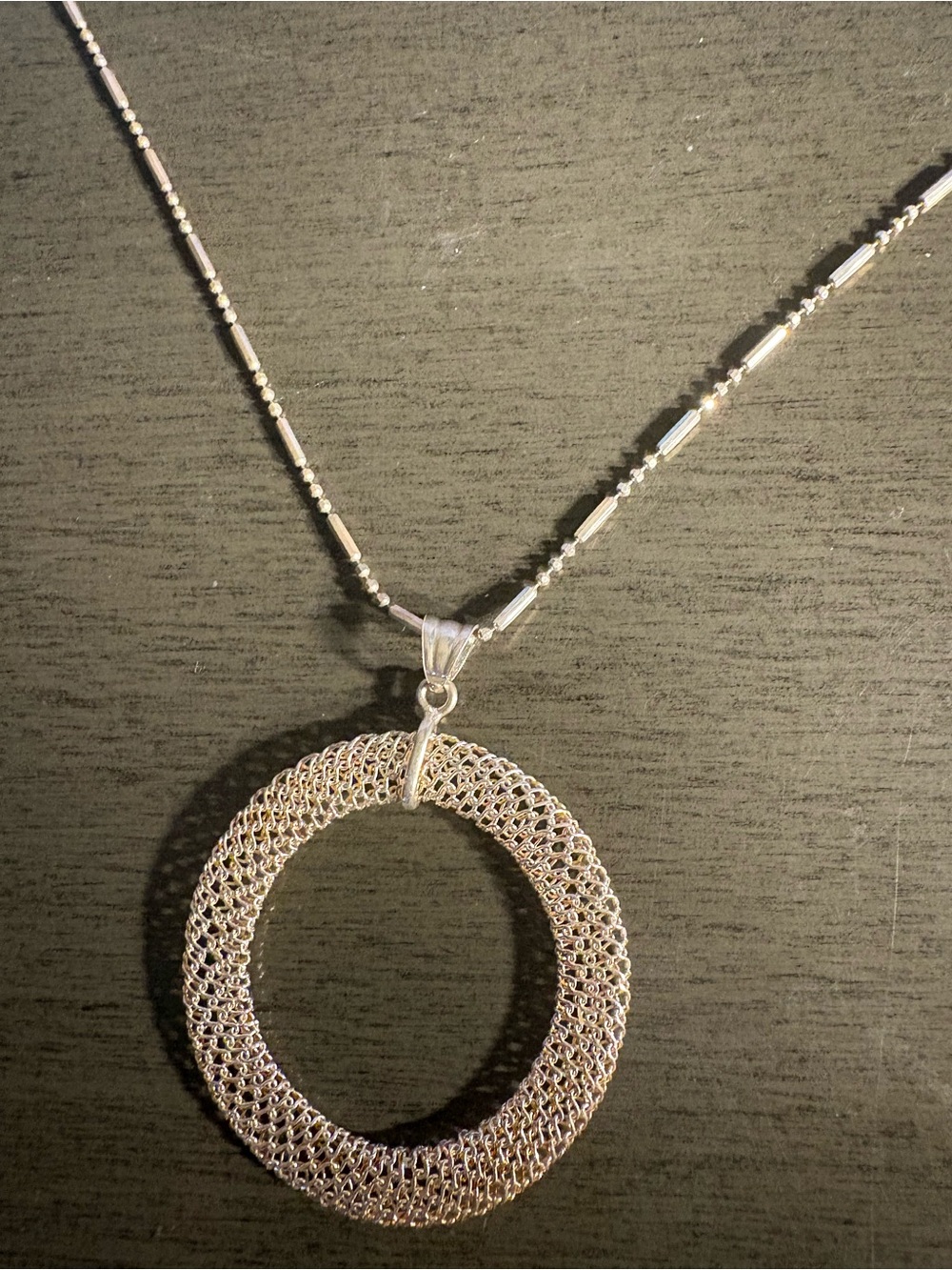 Sterling Silver 925 Mesh Chain necklace
